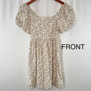 American Eagle Floral Mini Babydoll Dress